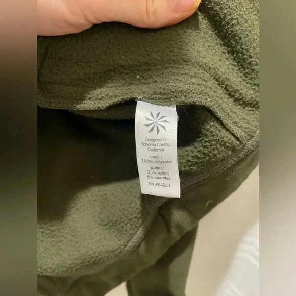 Athleta Outlander Full Zip Fleece Jacket Dark Green - Picture 10 of 11